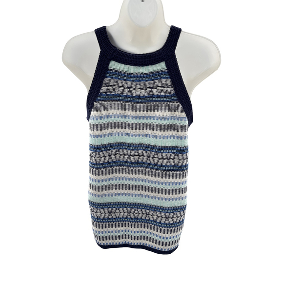 Moth Anthropologie Knit Tank Top Size XS Womens Blue Striped Sleeveless‎ NWT - Picture 7 of 10